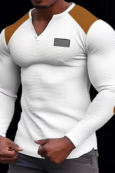 T-shirt à manches longues coupe couvertes pour hommes