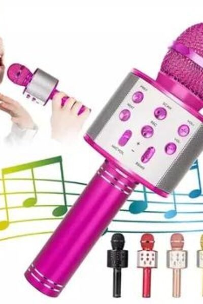 Haut-parleur Bluetooth karaoké avec microphone, changeur de voix, micro sans fil pour enfants