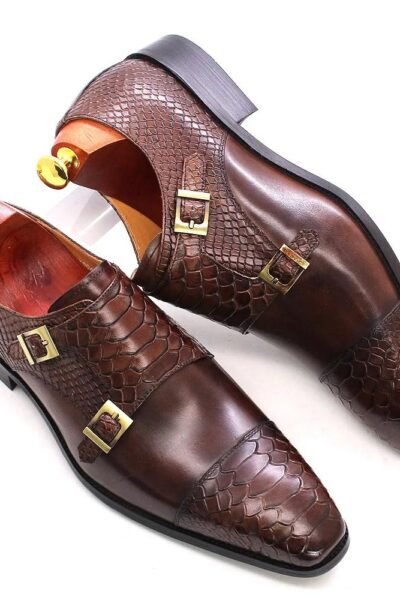 Chaussures habillées en cuir véritable pour hommes