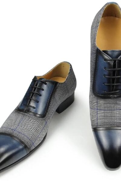 Chaussures en cuir Oxford poin...
