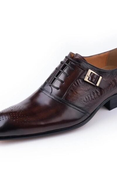 Chaussures Oxford en cuir véritable pour hommes