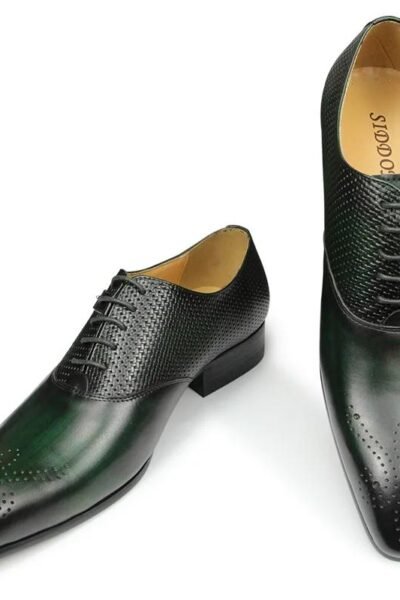 Chaussures de luxe en cuir véritable pour hommes