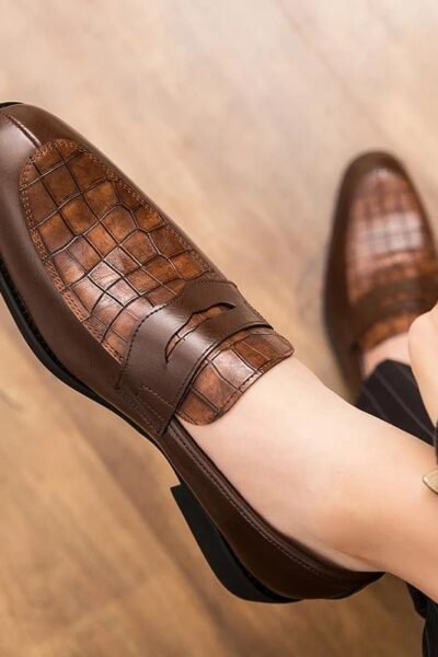 Chaussures décontractées à talons bas pour hommes