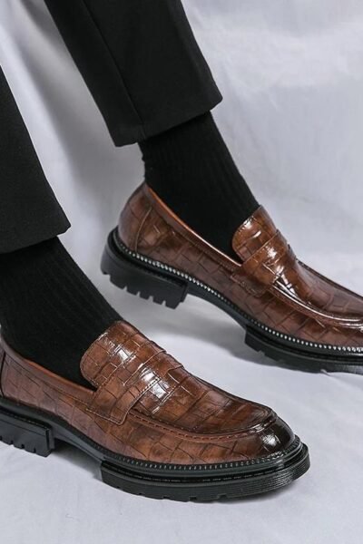 Chaussures en cuir rétro pour hommes