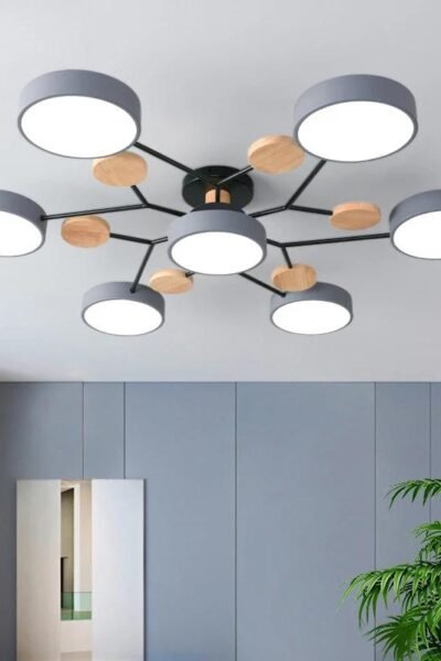 Plafonnier LED au design moderne, disponible dans 3 couleurs différentes